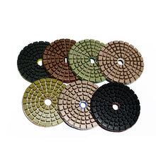 Load image into Gallery viewer, 100mm(4 inch) 6mm thickness diamond resin polishing pad for concrete Floor grinding and polishing