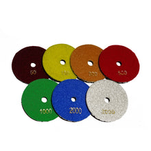 Load image into Gallery viewer, 100mm(4 inch) 6mm thickness diamond resin polishing pad for concrete Floor grinding and polishing
