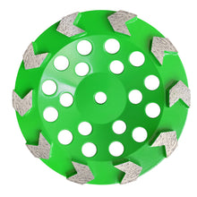 Load image into Gallery viewer, 7 inch Arrow Segment Cup Wheel Concrete Grinding Diamond Grinding Wheel
