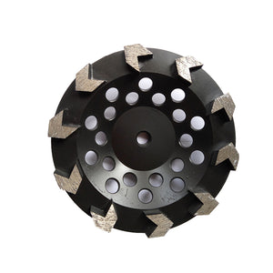 7 inch (180mm) Arrow Segments Diamond Grinding Cup Wheel With 5/8-11 Holes