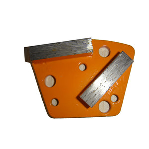 Diamond Grinding segments with double 40*10*10mm segments 3*M6 holes and 3*Abratrac holes