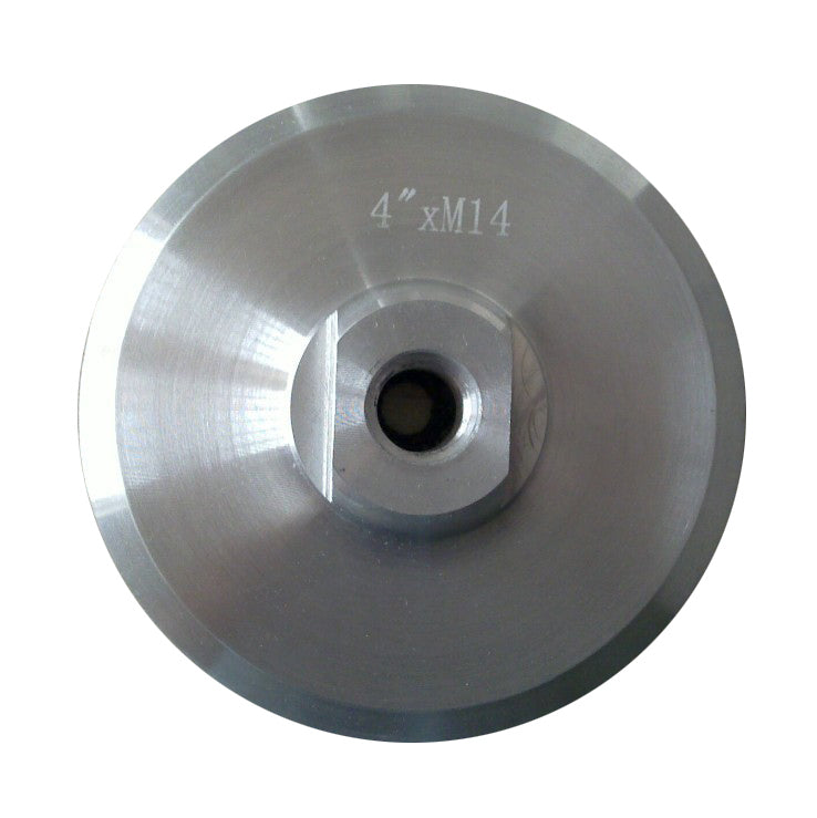 4 inch Aluminum Material M14 thread Back pad for stick diamond polishing pad