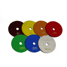 Load image into Gallery viewer, 4 inch (100mm diameter )3mm thickness diamond wet Polishing Pad for Concrete Grinding and polishing