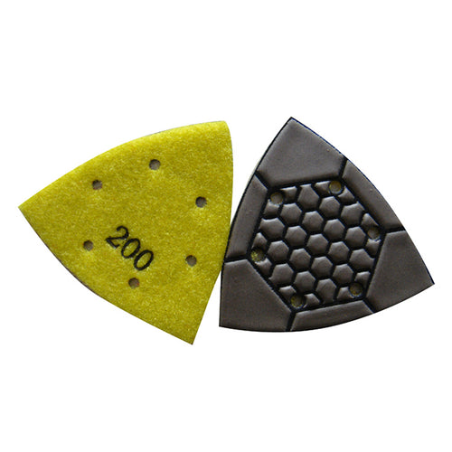 Triangle diamond polishing pad for marble and grinding dry polishing